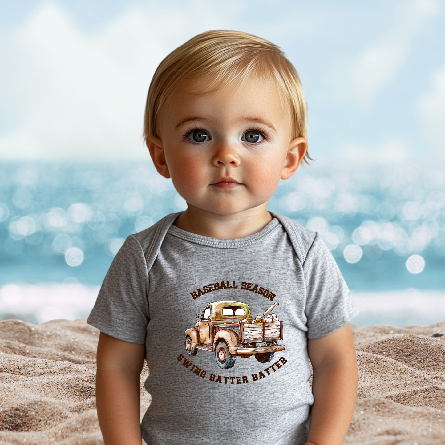 Baseball Season Infant Short Sleeve Onesie