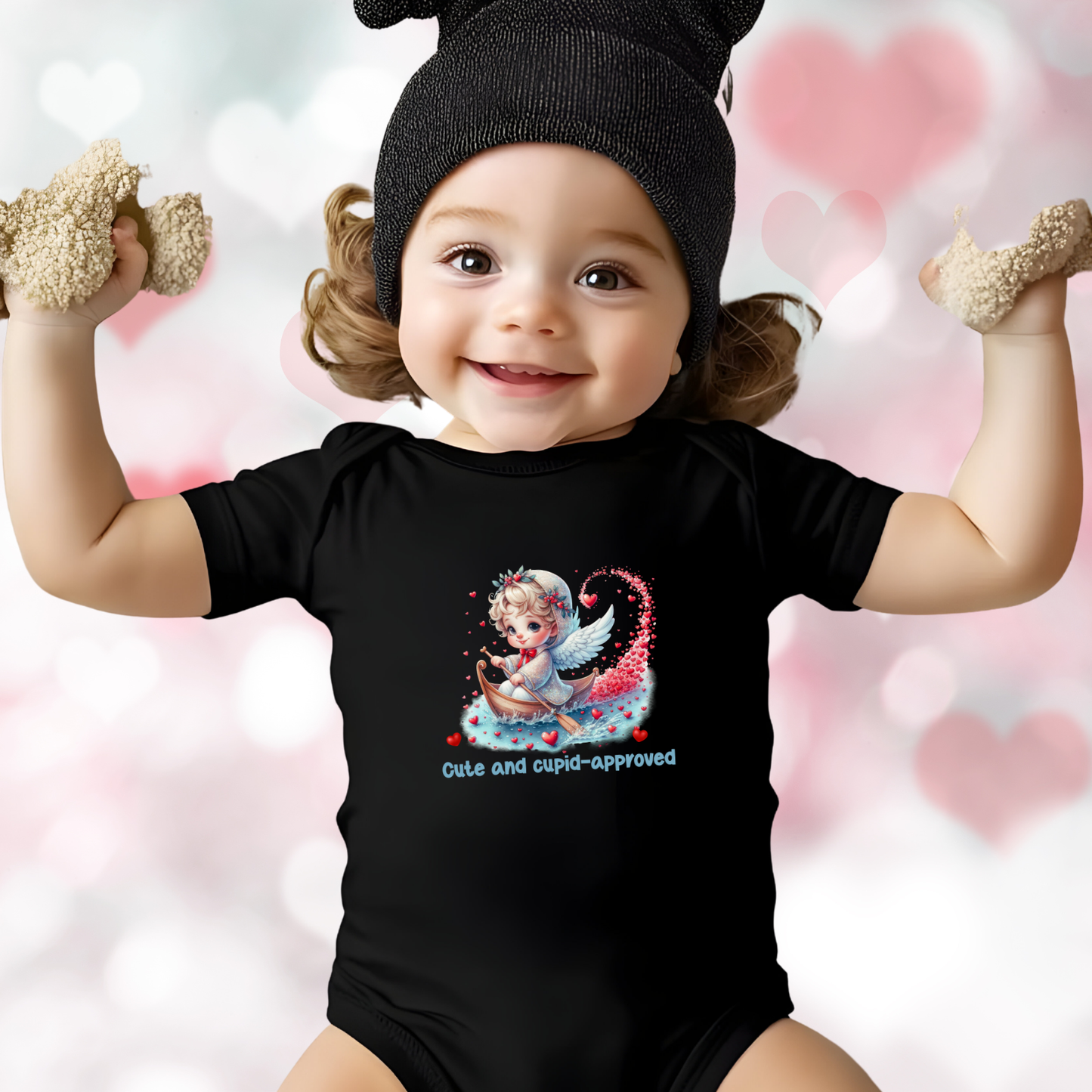 Cute And Cupid Approved Infant Short Sleeve Onesie