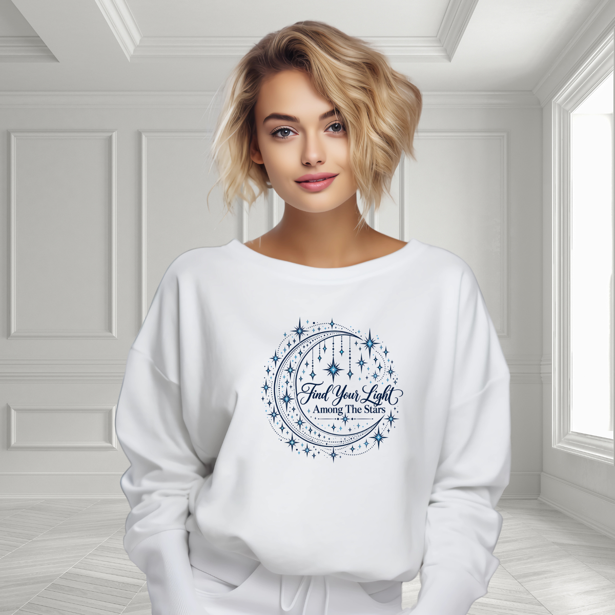 Find Your Light Among The Stars Crewneck Sweatshirt