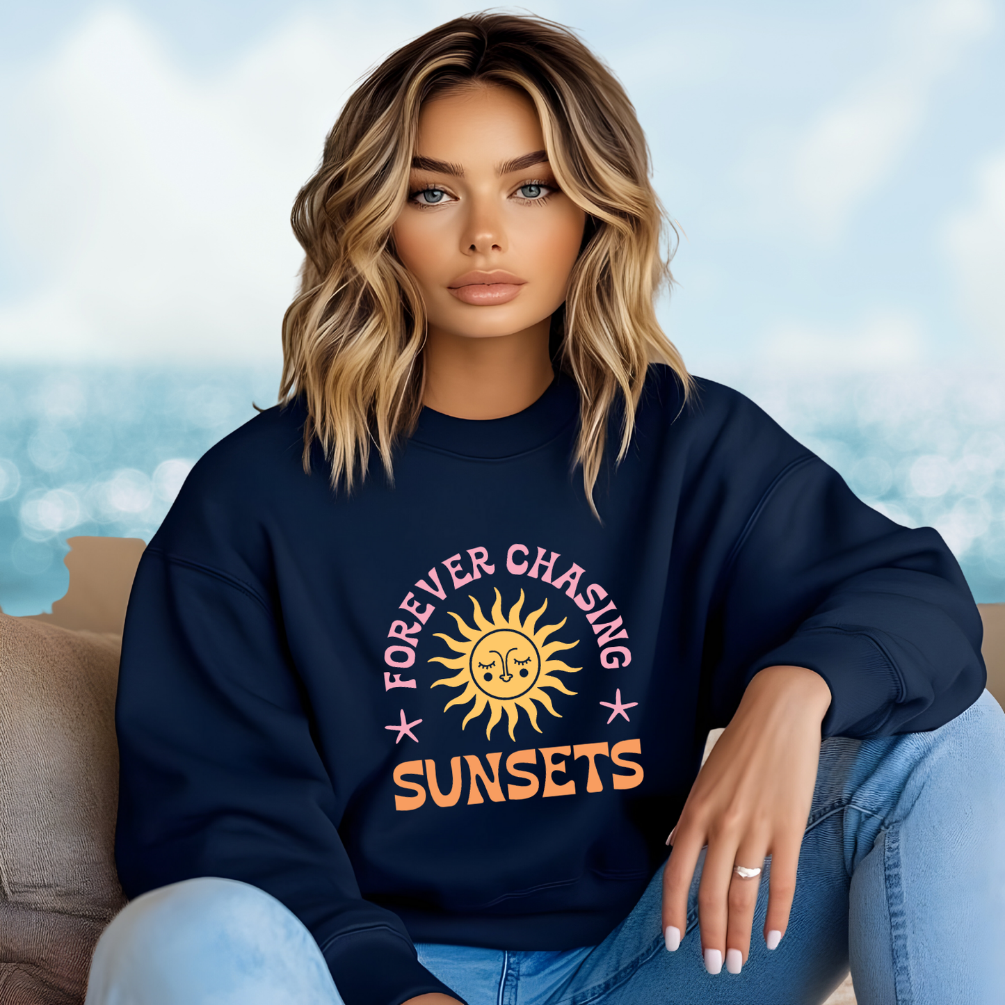 Forever Chasing Sunsets Crewneck Sweatshirt
