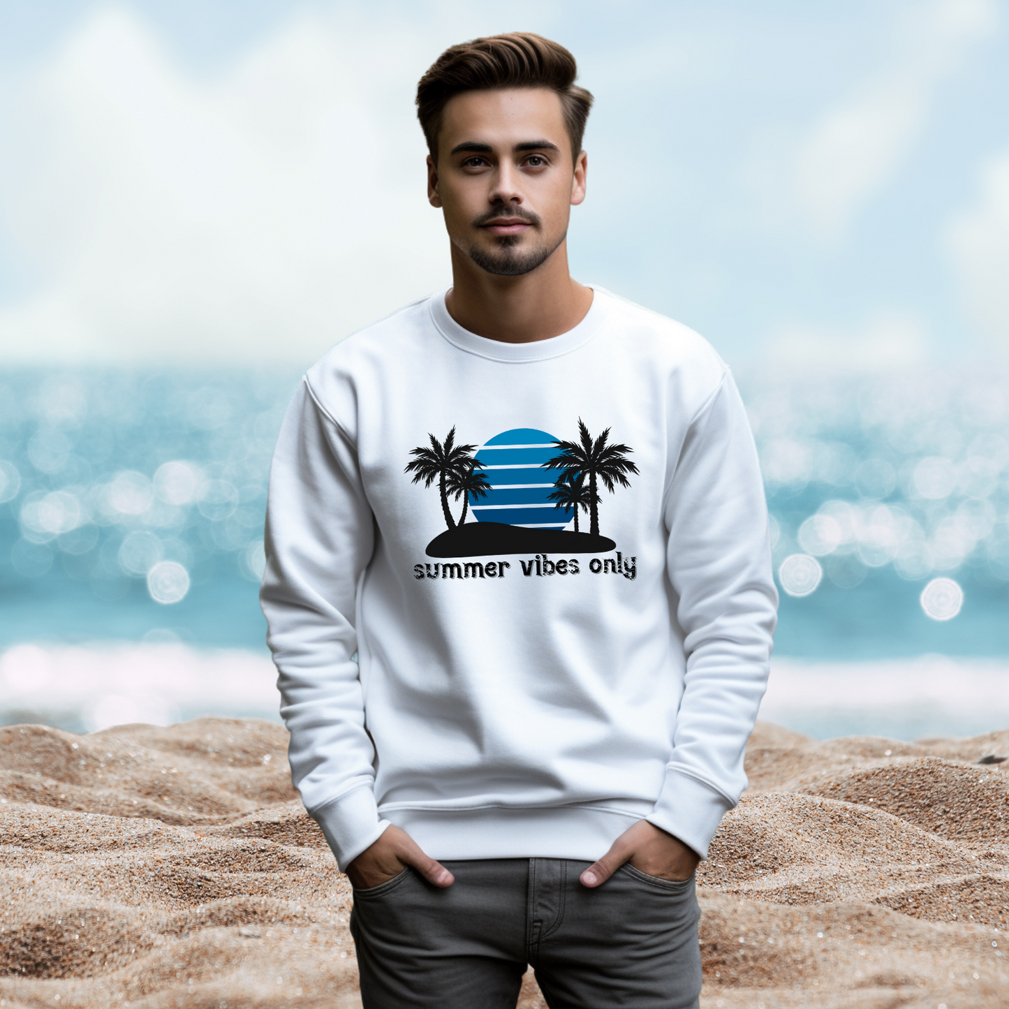 Summer Vibes Only Crewneck Sweatshirt