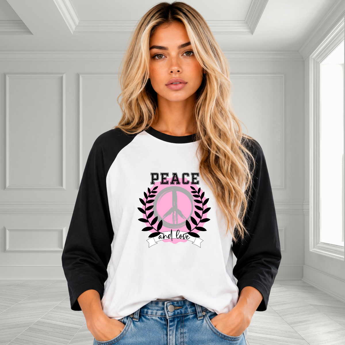Peace And Love Baseball Tee