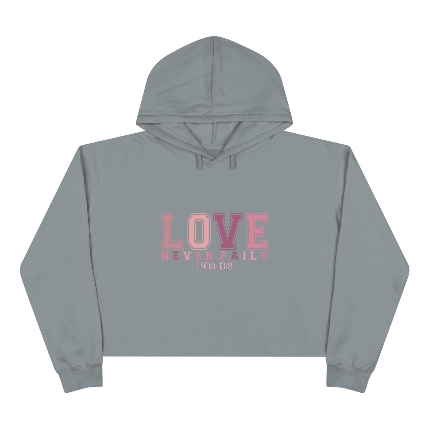 Love Never Fails Crop Hoodie