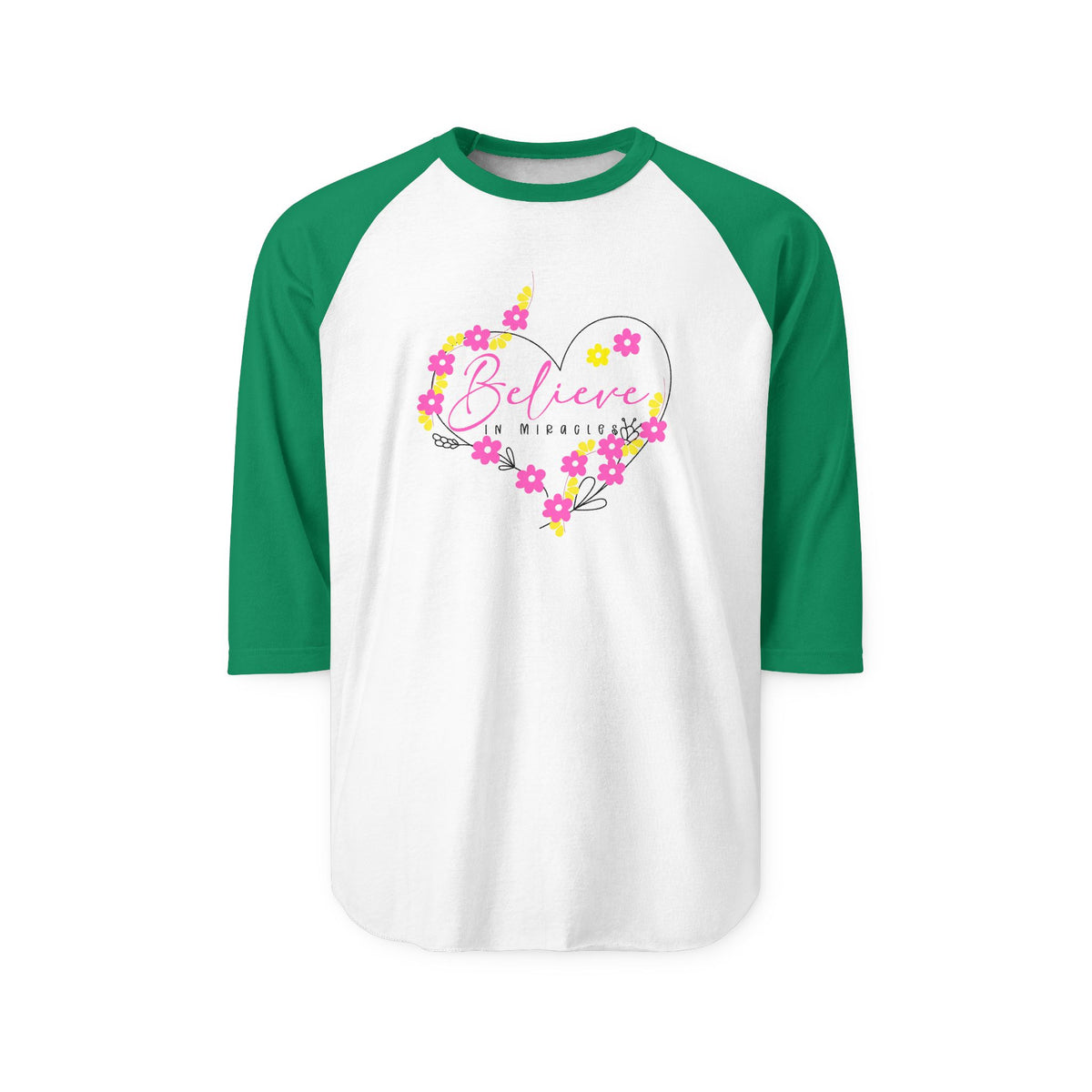Believe In Miracles Baseball Tee