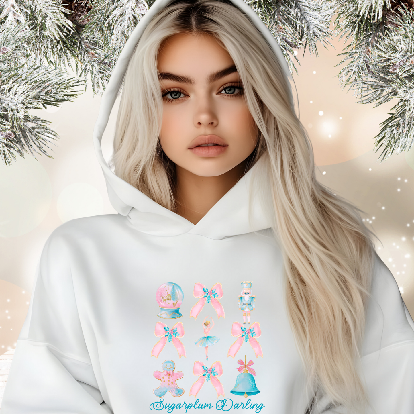 Sugarplum Darling Crop Hoodie