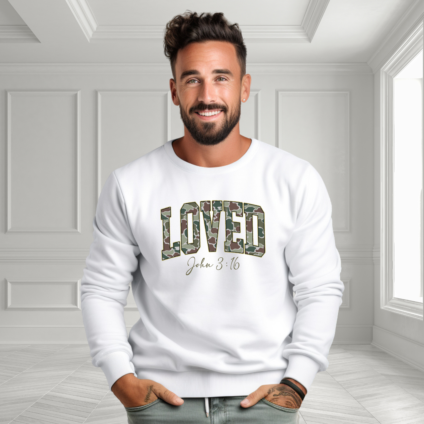 Loved John 3:16 Crewneck Sweatshirt