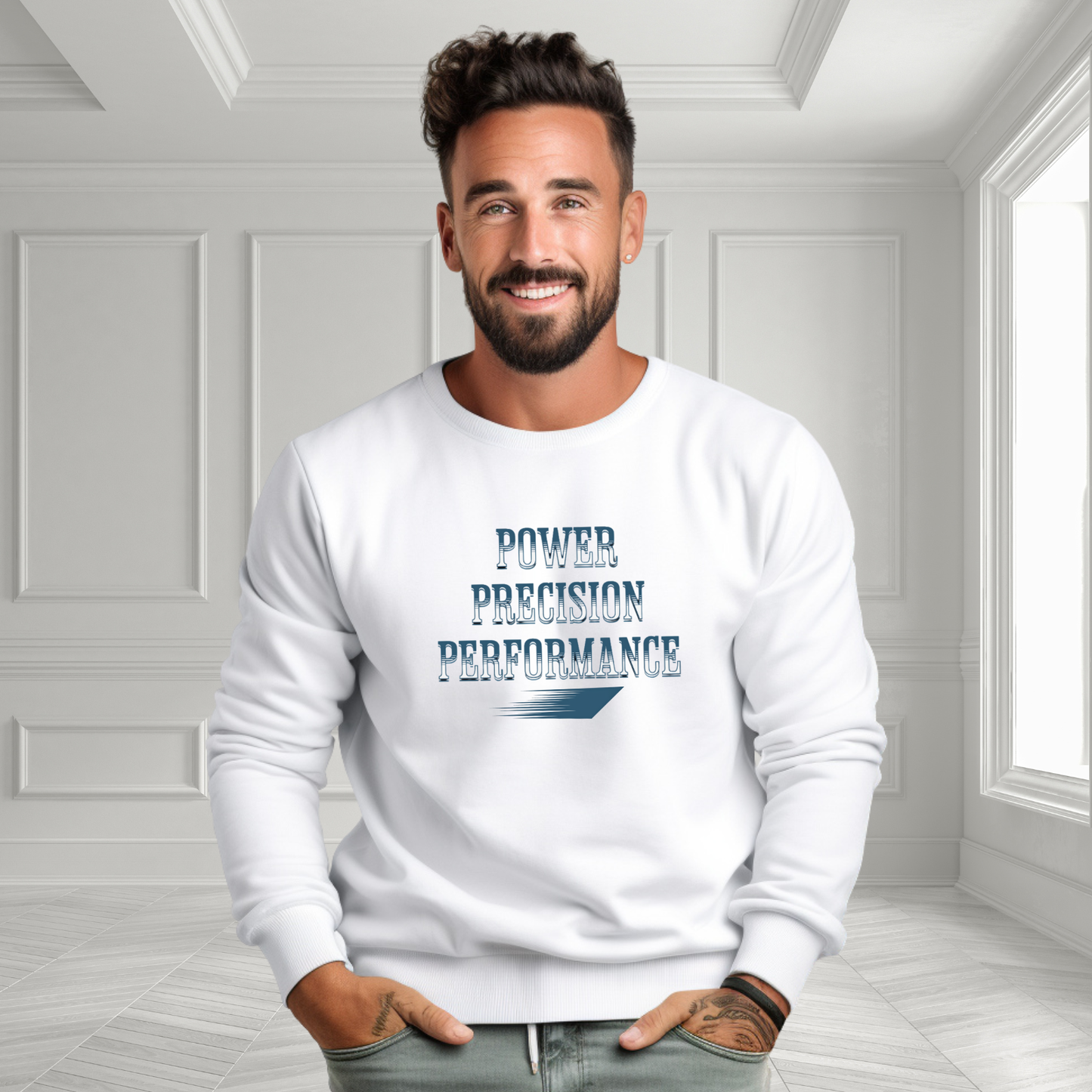 Power, Precision, Performance Crewneck Sweatshirt