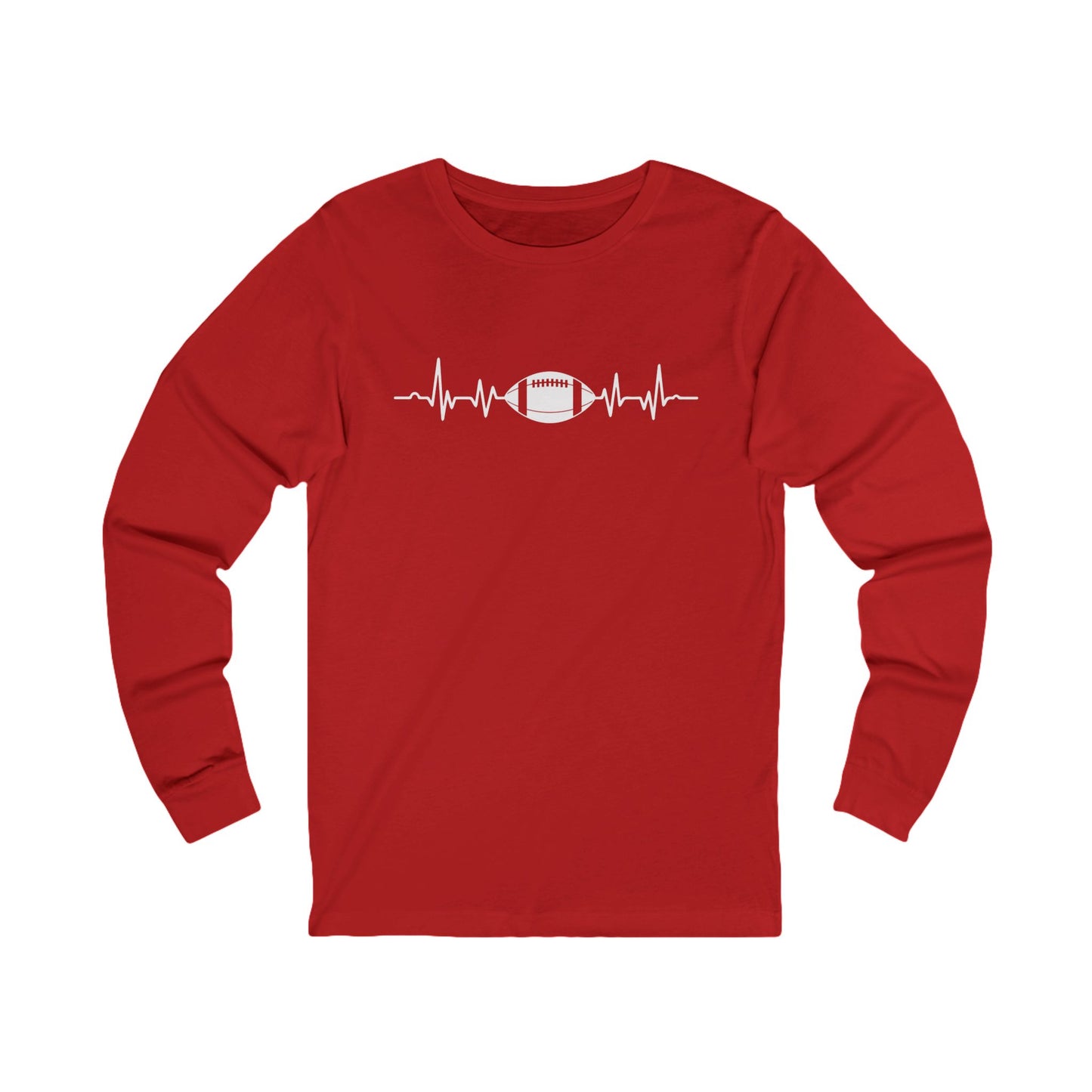 Football Heartbeat Long Sleeve Tee