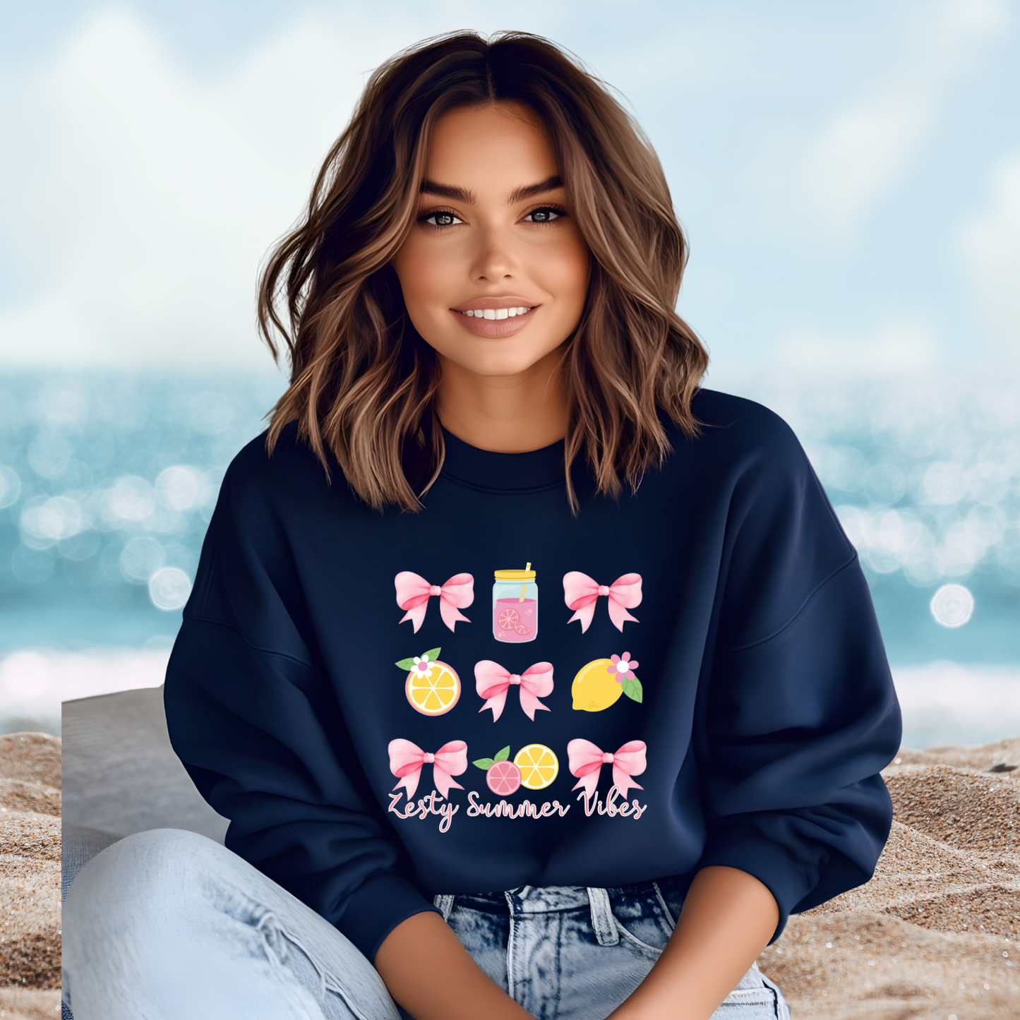 Zesty Summer Vibes Crewneck Sweatshirt