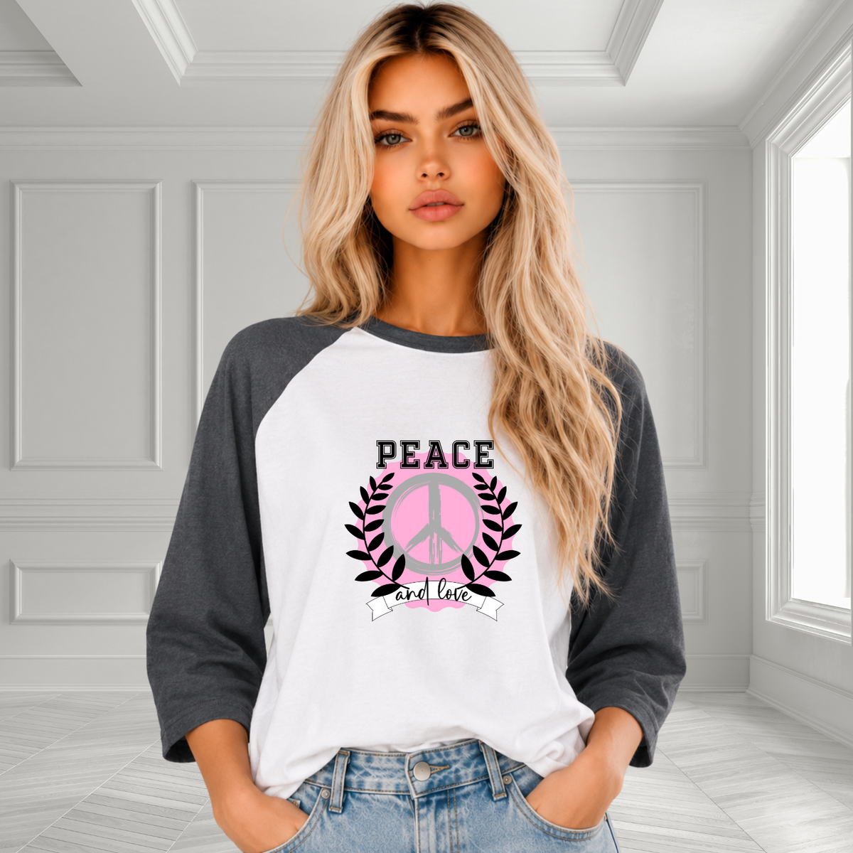 Peace And Love Baseball Tee