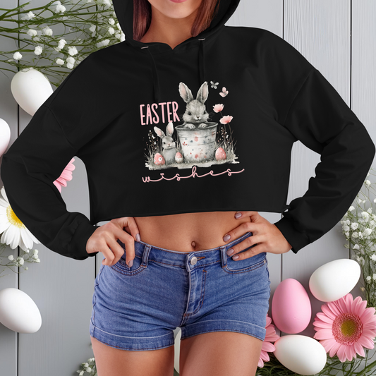 Easter Wishes Crop Hoodie