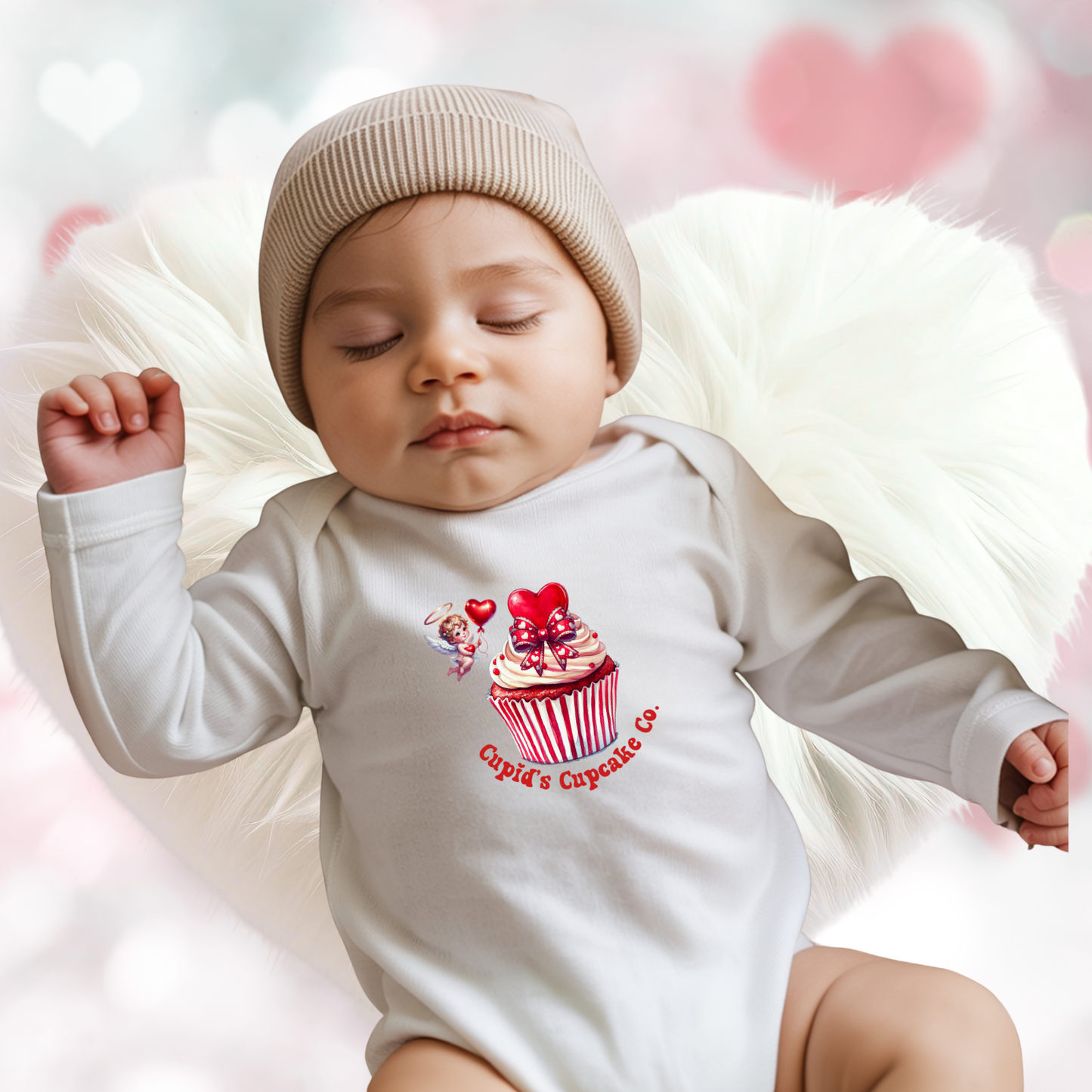 Cupid’s Cupcake Co. Infant Long Sleeve Onesie