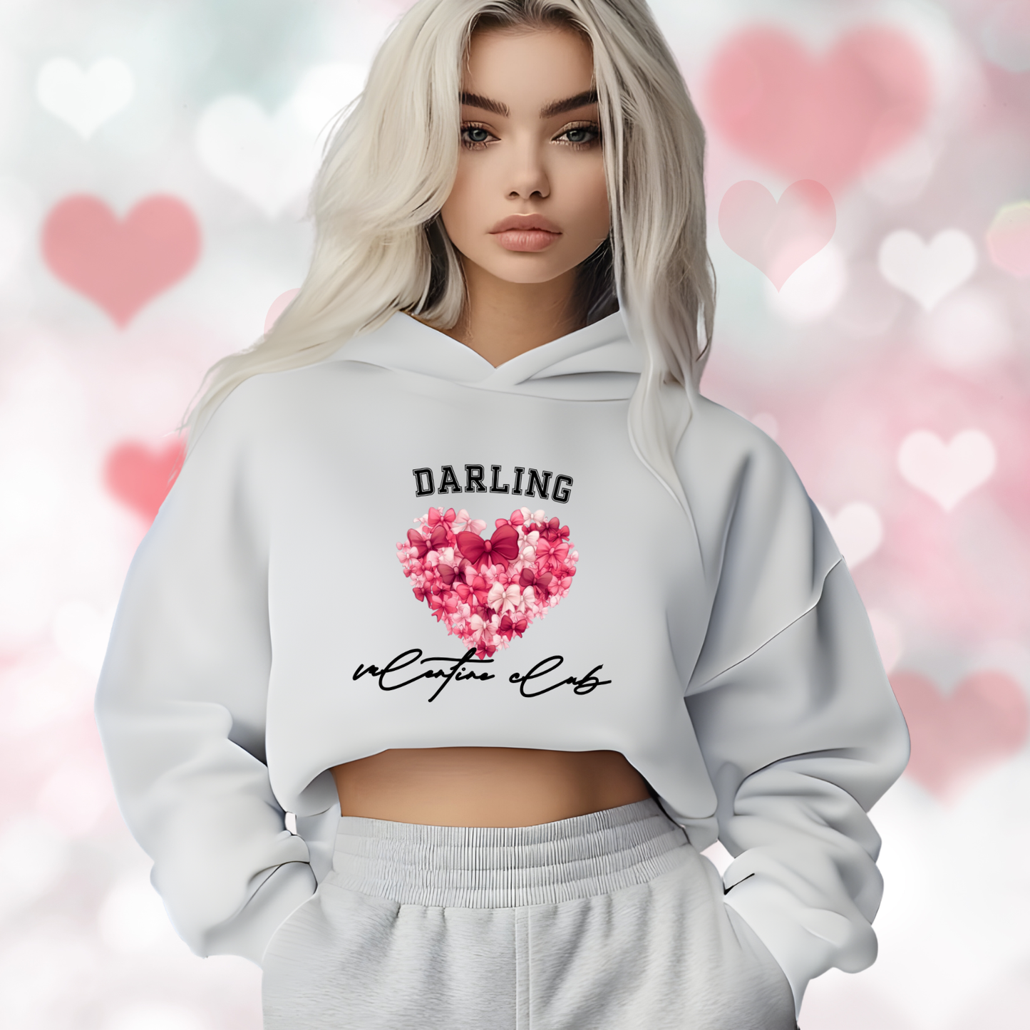Darling Valentine Club Crop Hoodie