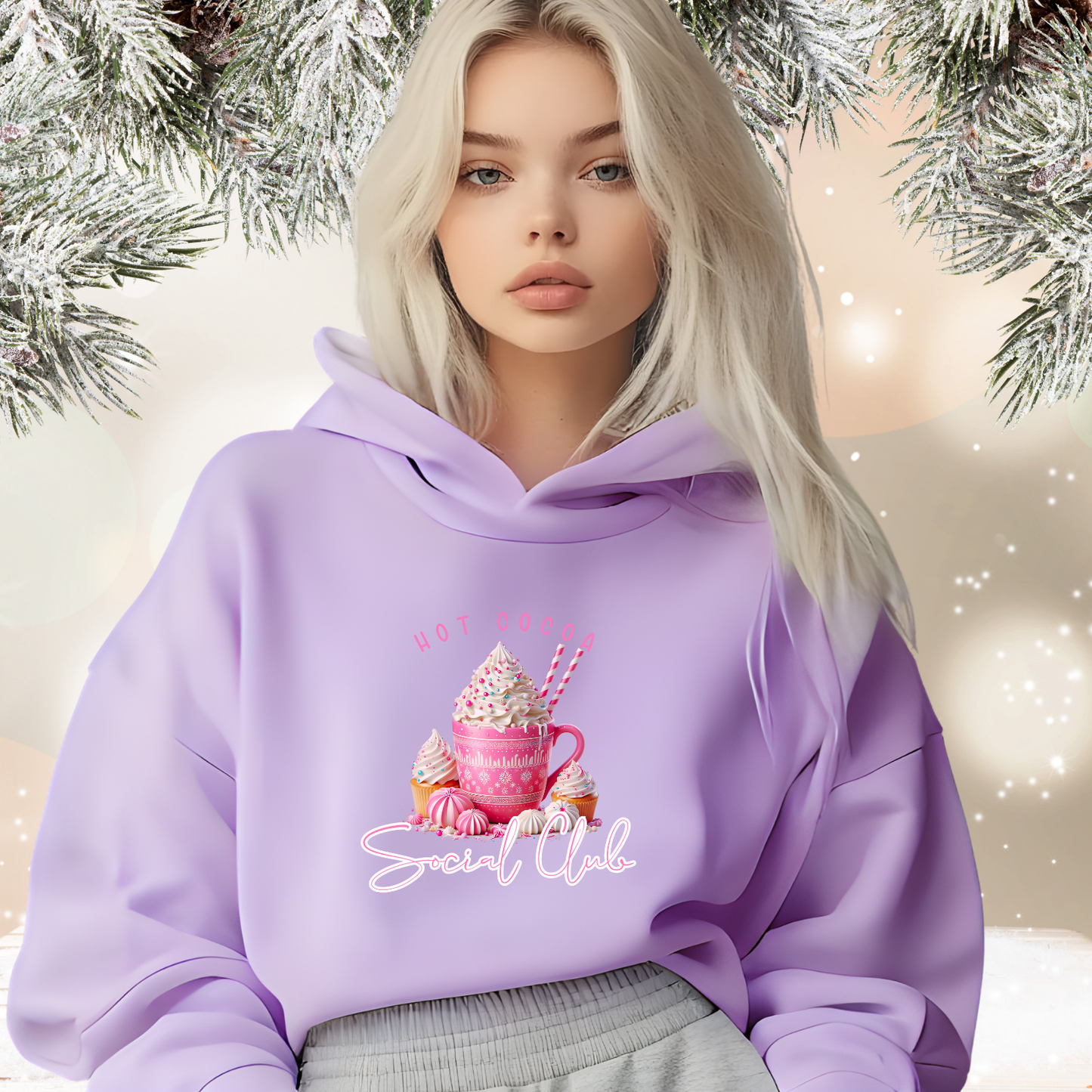 Hot Cocoa Social Club Crop Hoodie