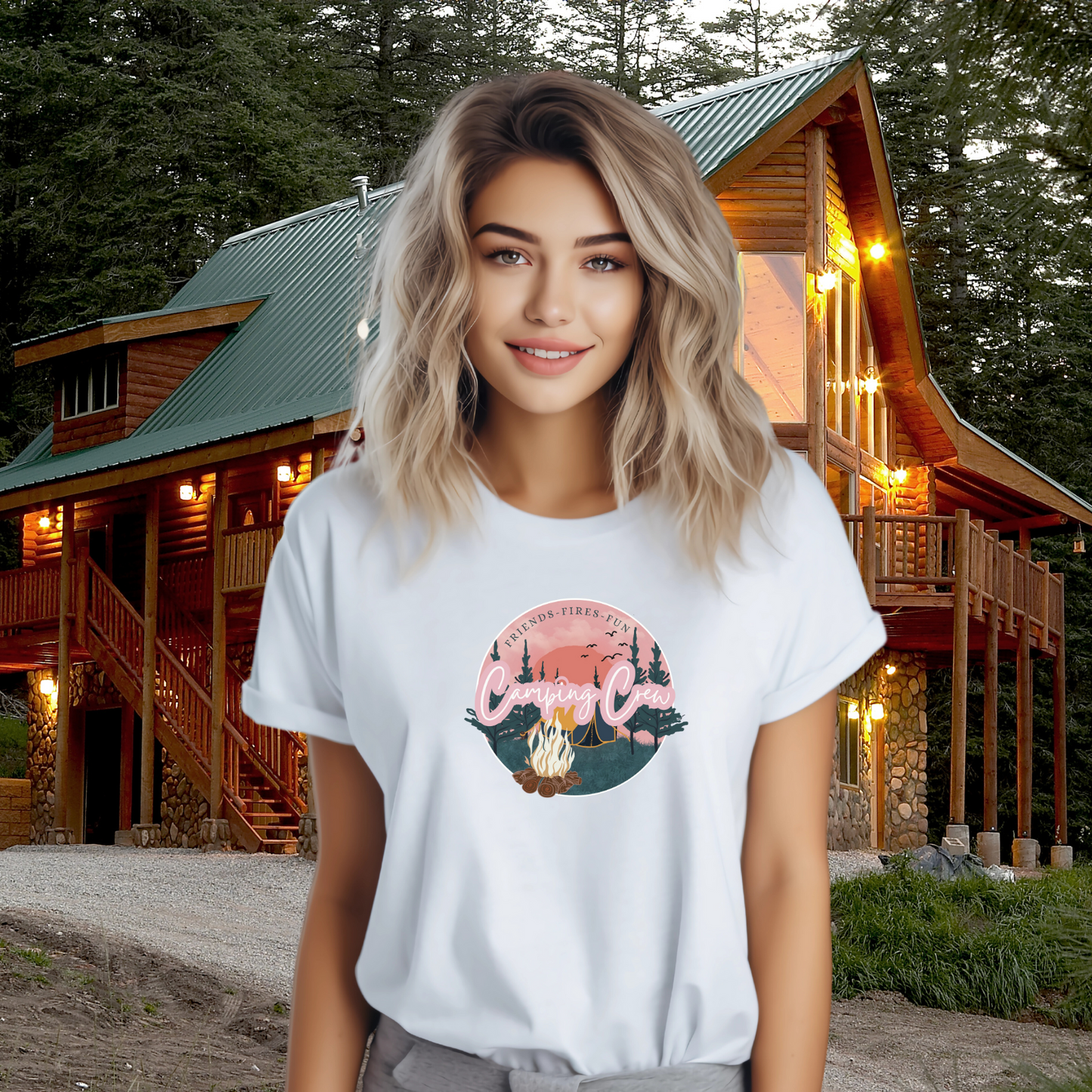 Camping Crew- Fires, Friends, Fun T-Shirt