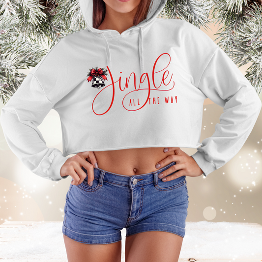 Jingle All The Way Crop Hoodie