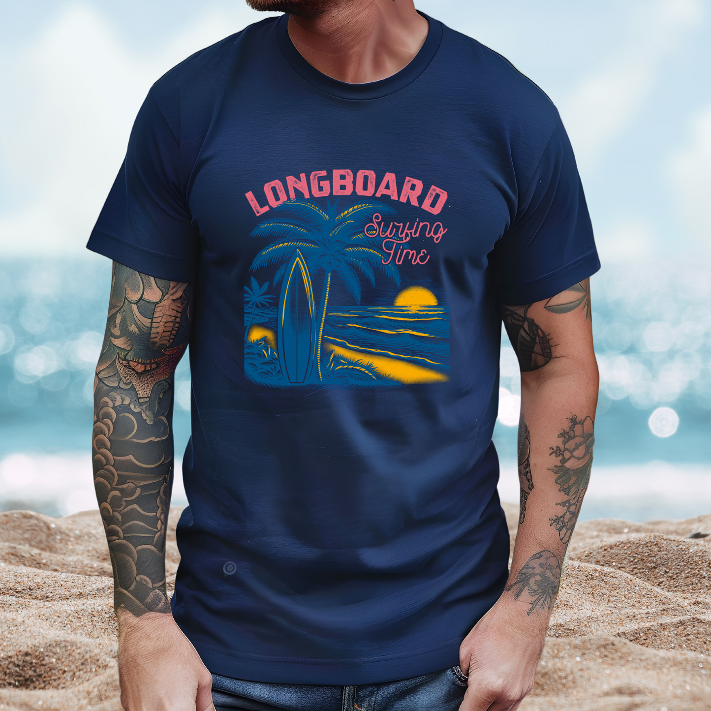 Longboard Surfing T-Shirt