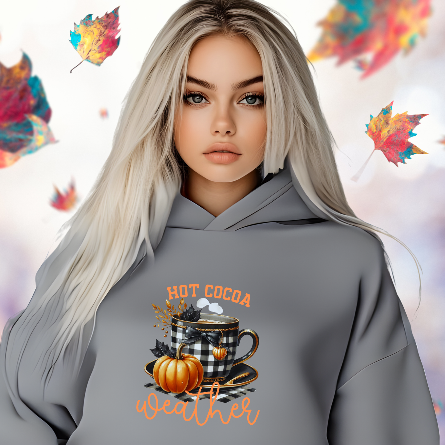 Hot Cocoa Weather Crop Hoodie
