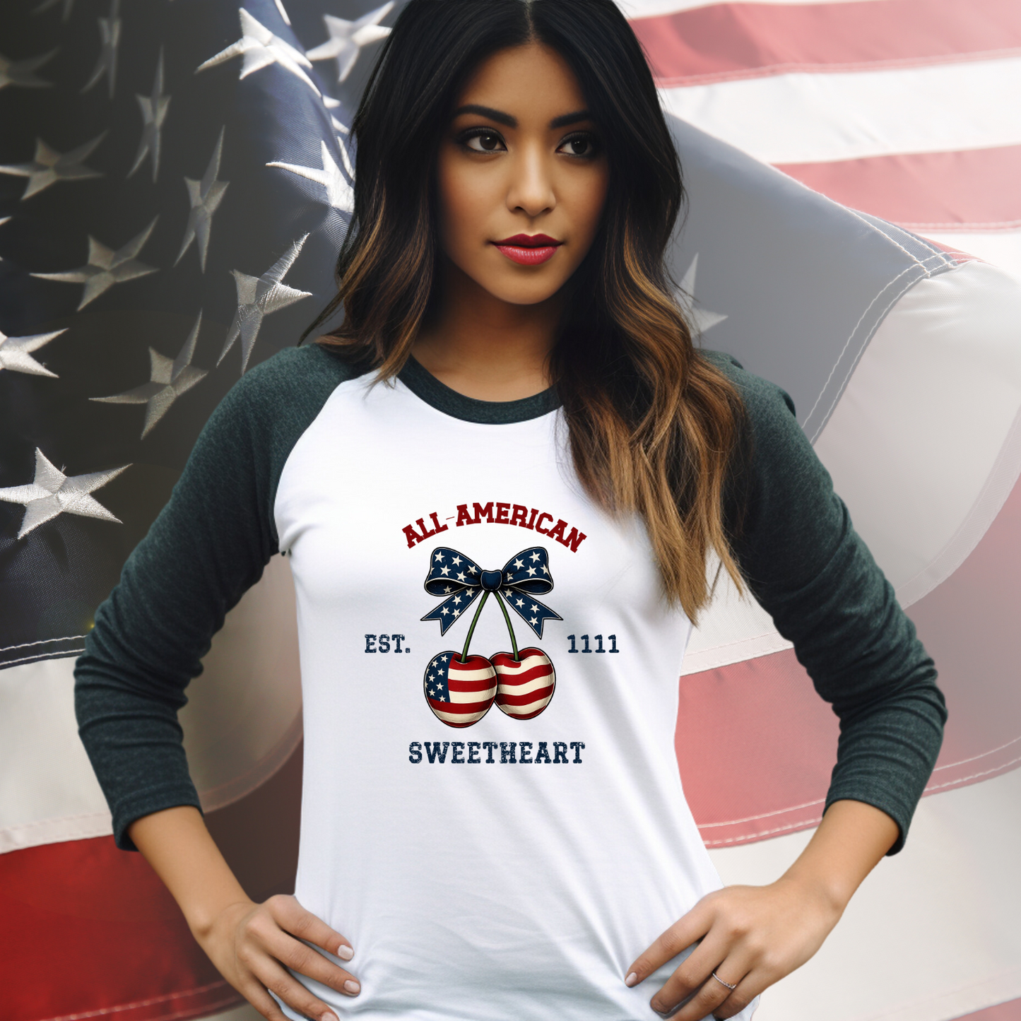 All-American Sweetheart Baseball Tee