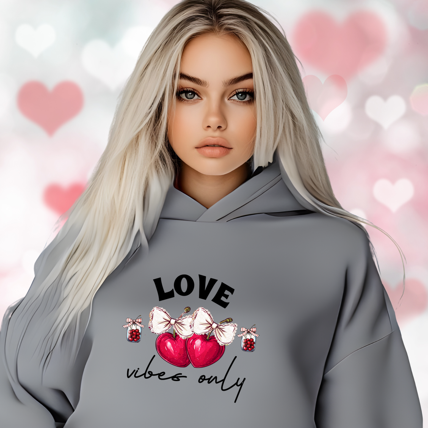Love Vibes Only Crop Hoodie