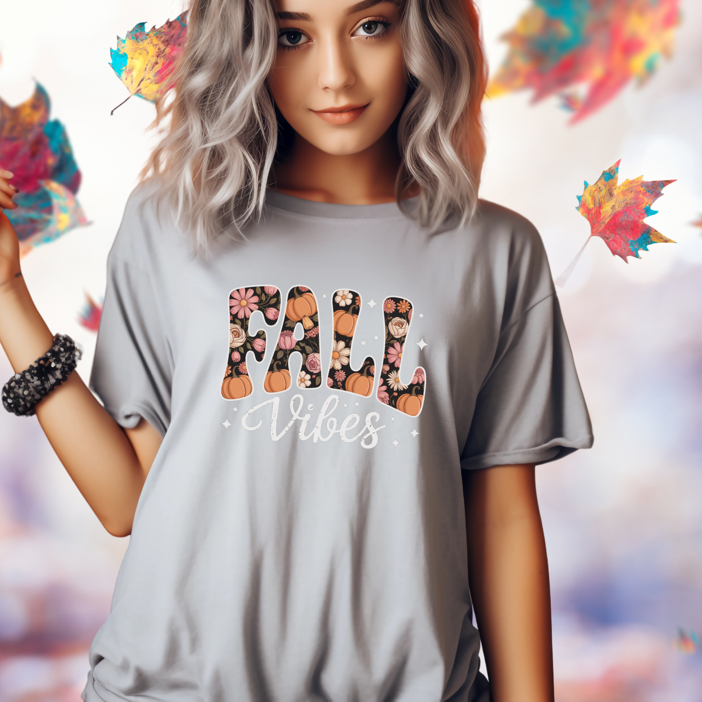 Fall Vibes Floral T-Shirt