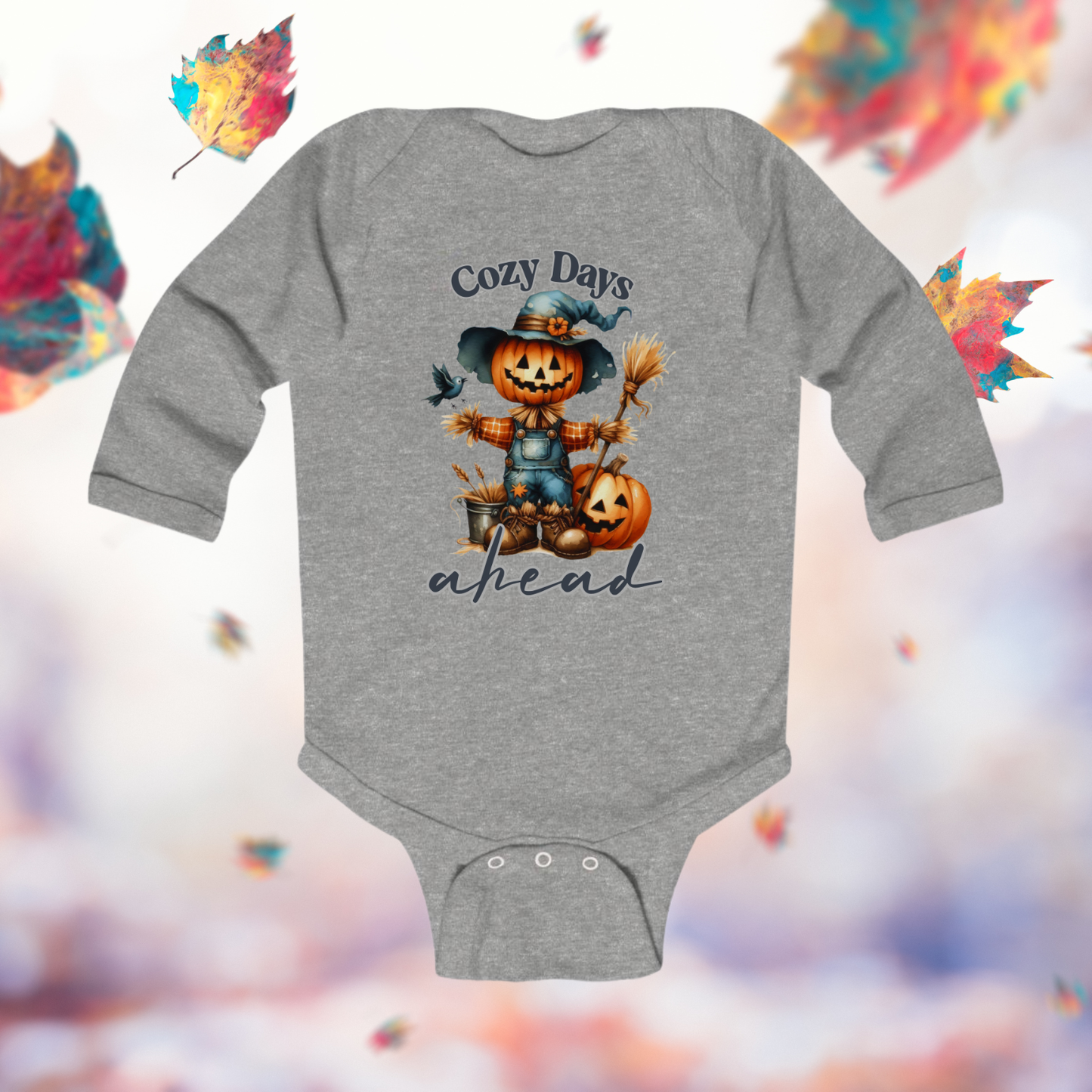 Cozy Days Ahead Infant Long Sleeve Onesie