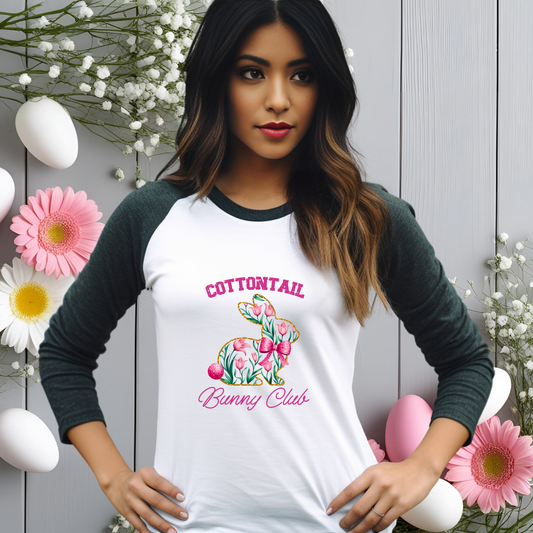 Cottontail Bunny Club Baseball Tee