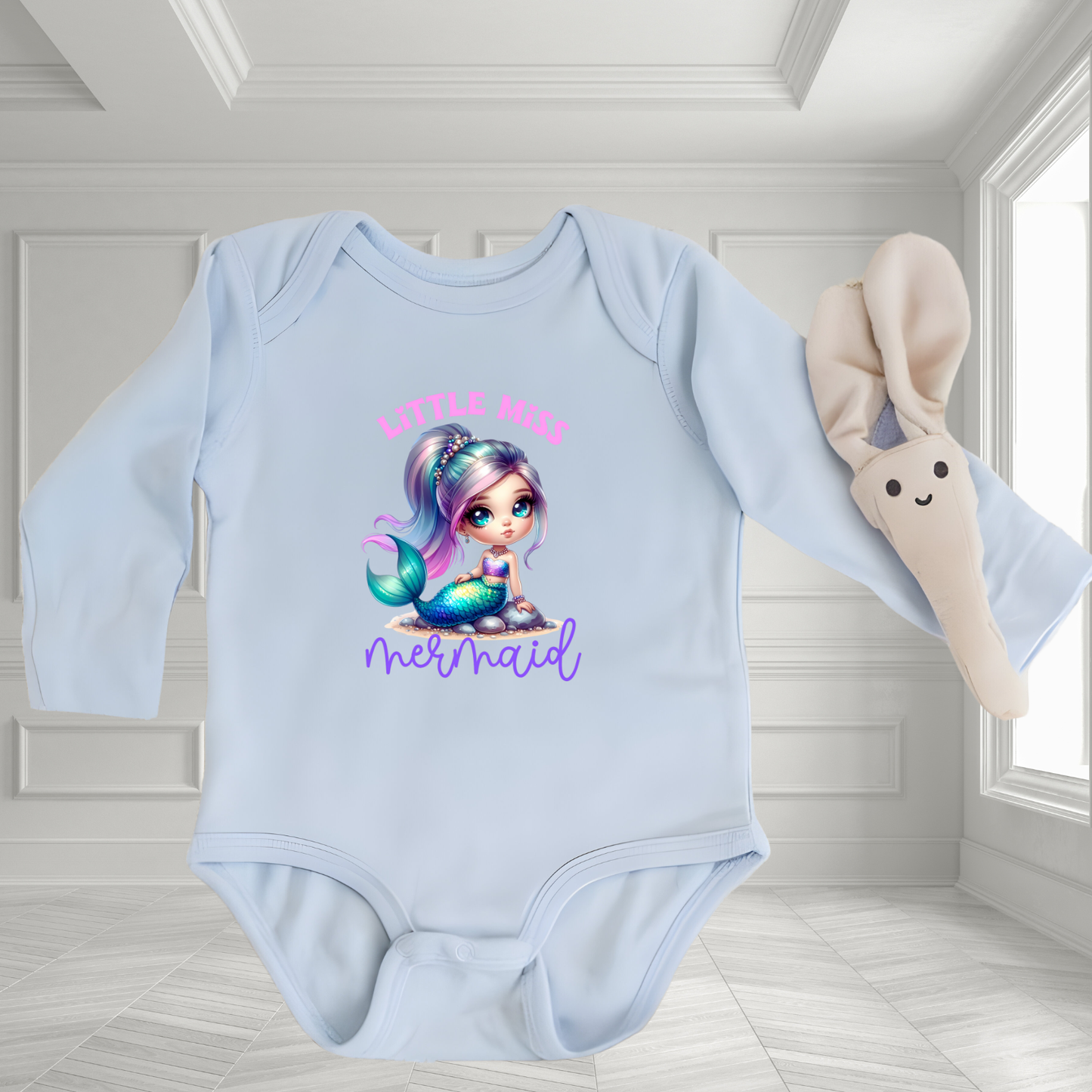 Little Miss Mermaid Infant Long Sleeve Onesie
