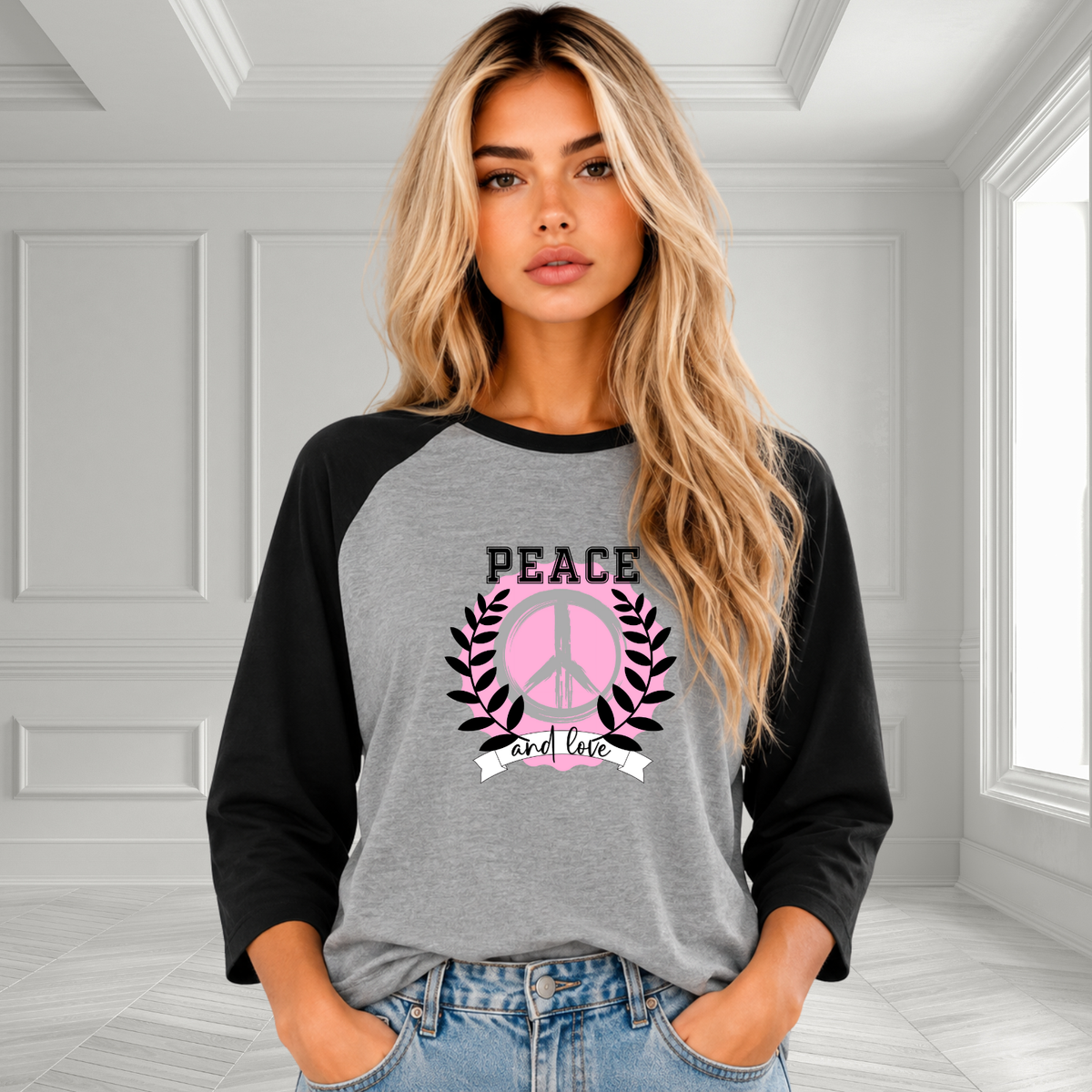 Peace And Love Baseball Tee