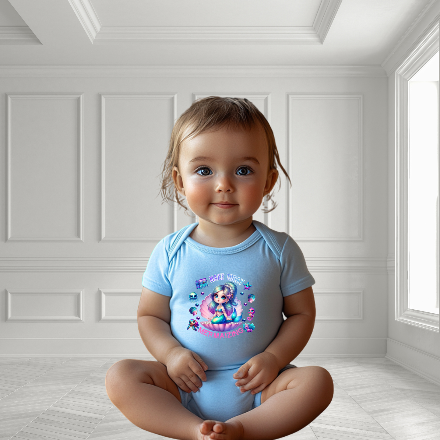 Make Today Mermaizing Infant Short Sleeve Onesie