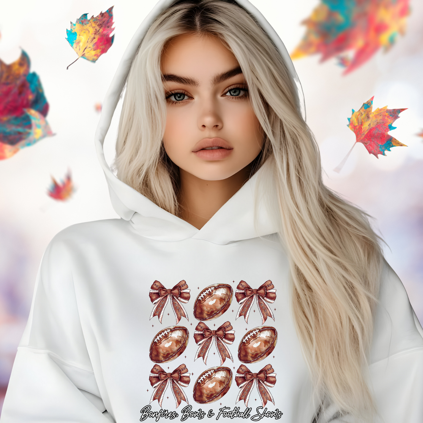 Bonfires, Bows, & Football Shows Crop Hoodie