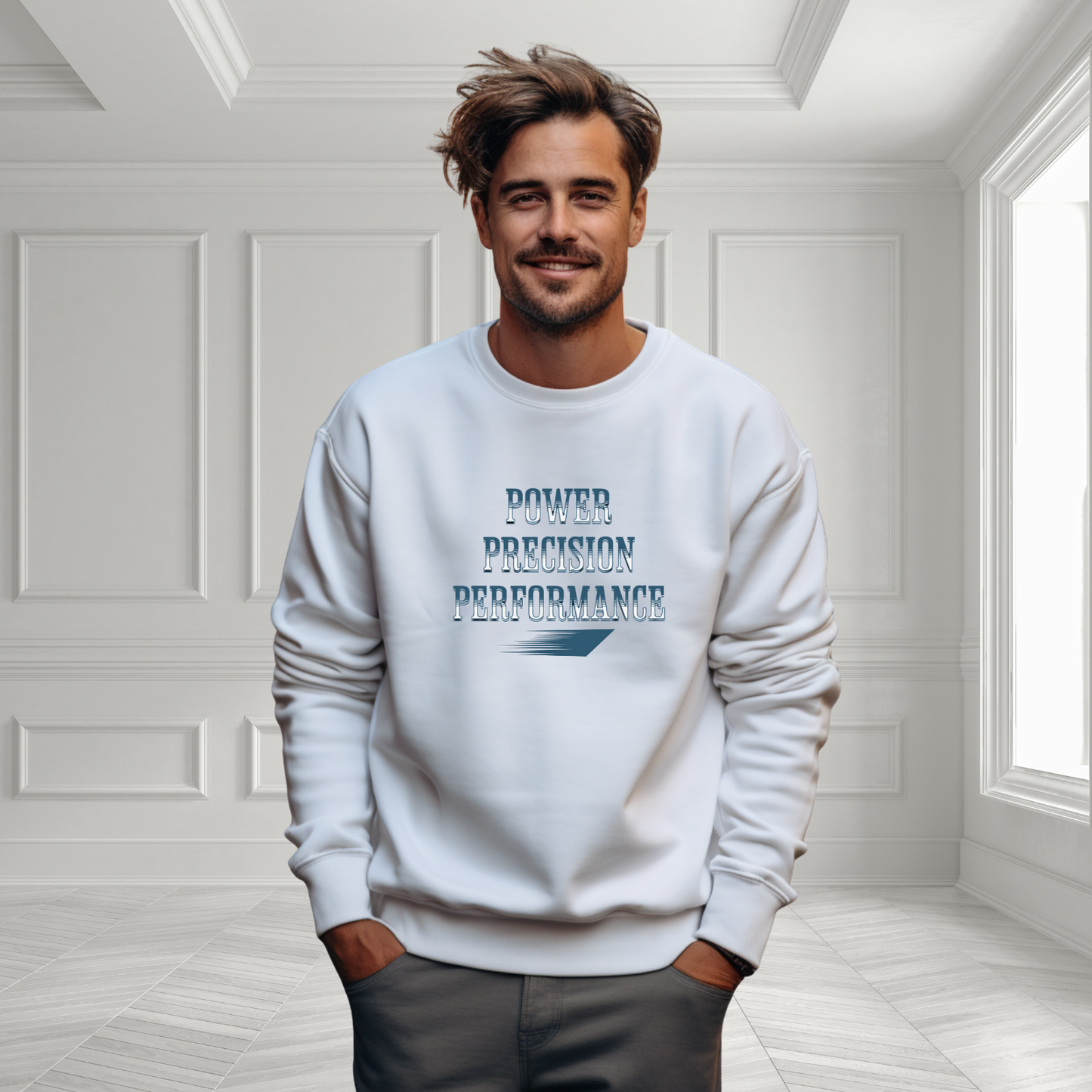 Power, Precision, Performance Crewneck Sweatshirt