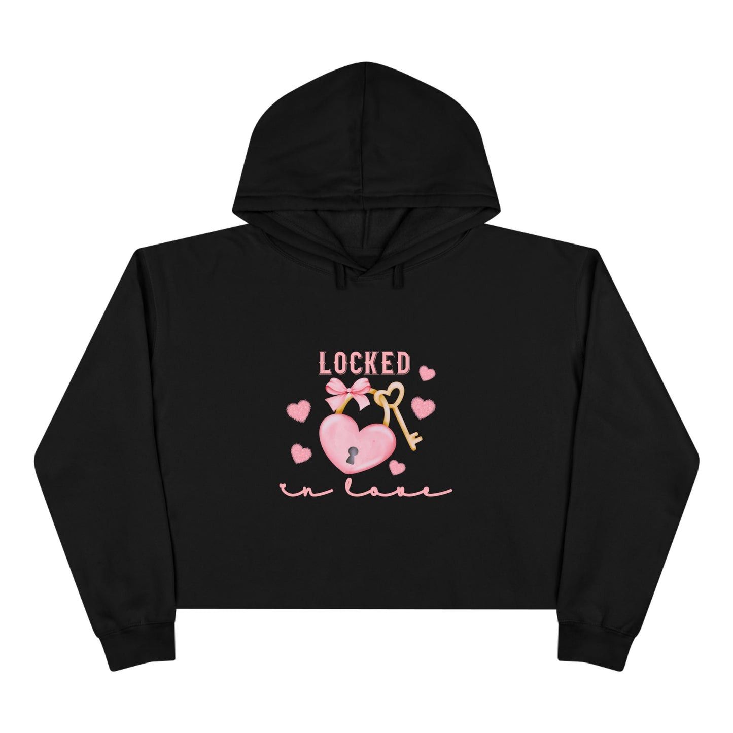 Locked In Love Crop Hoodie