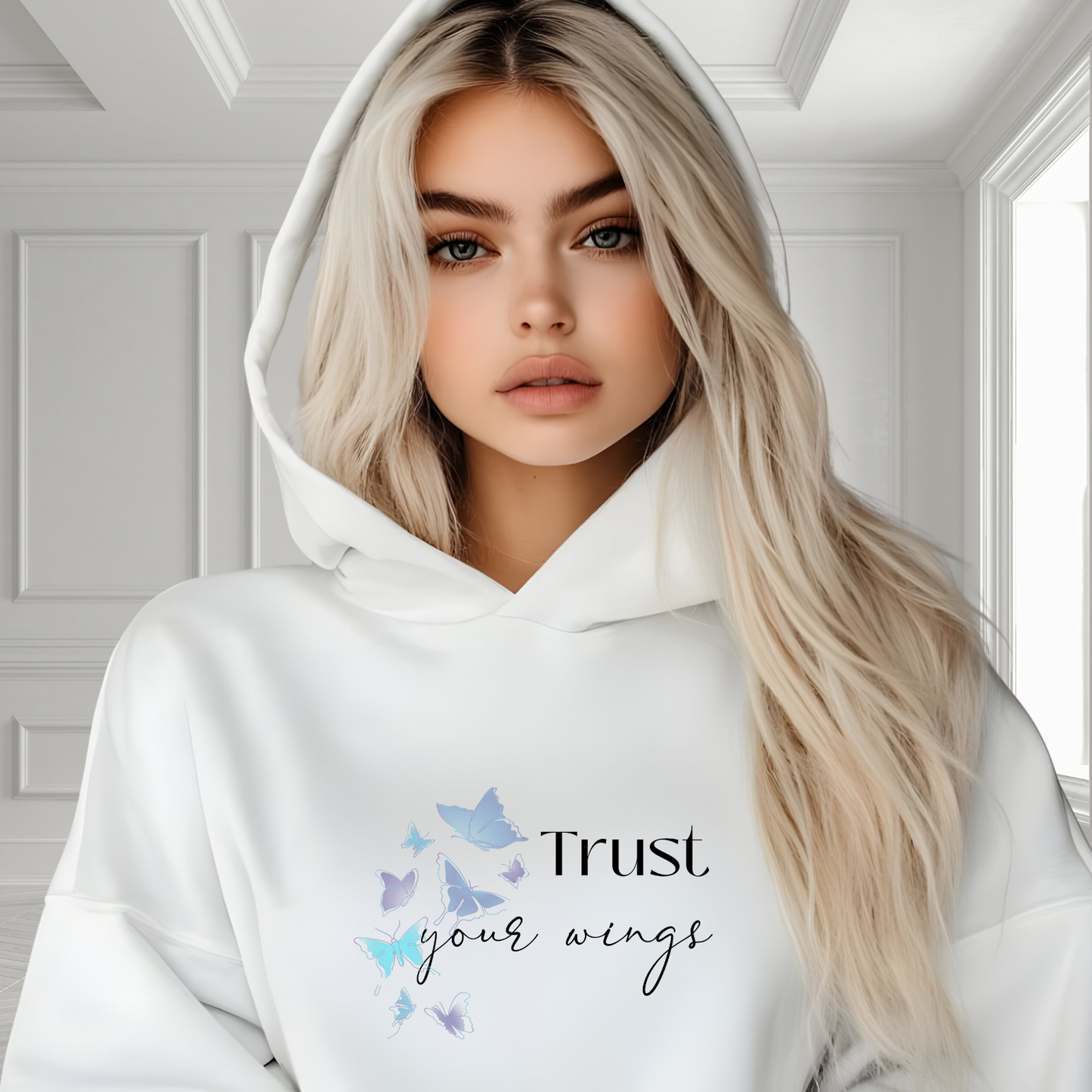 Trust Your Wings Crop Hoodie