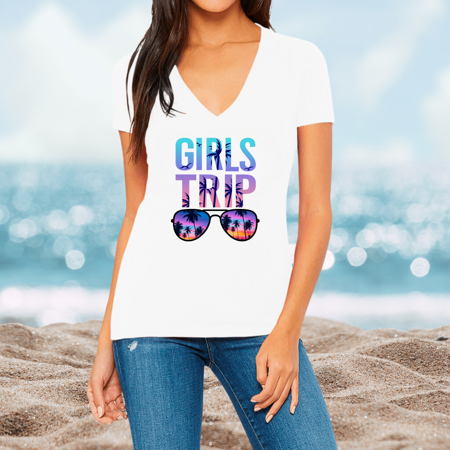 Girls Trip V-Neck Tee