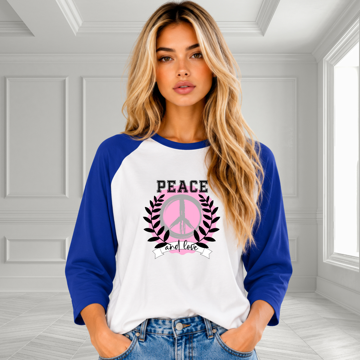 Peace And Love Baseball Tee