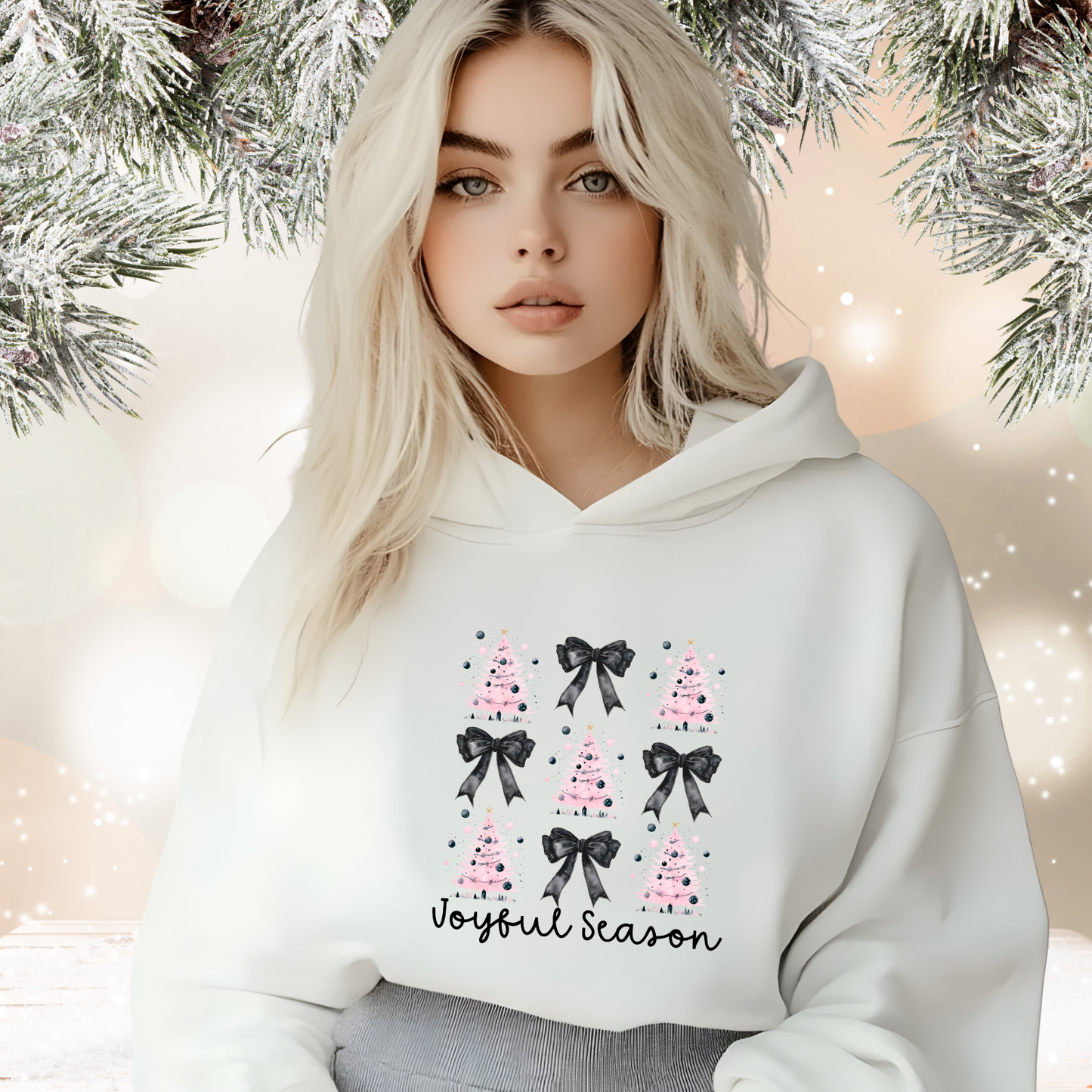 Joyful Season Crop Hoodie