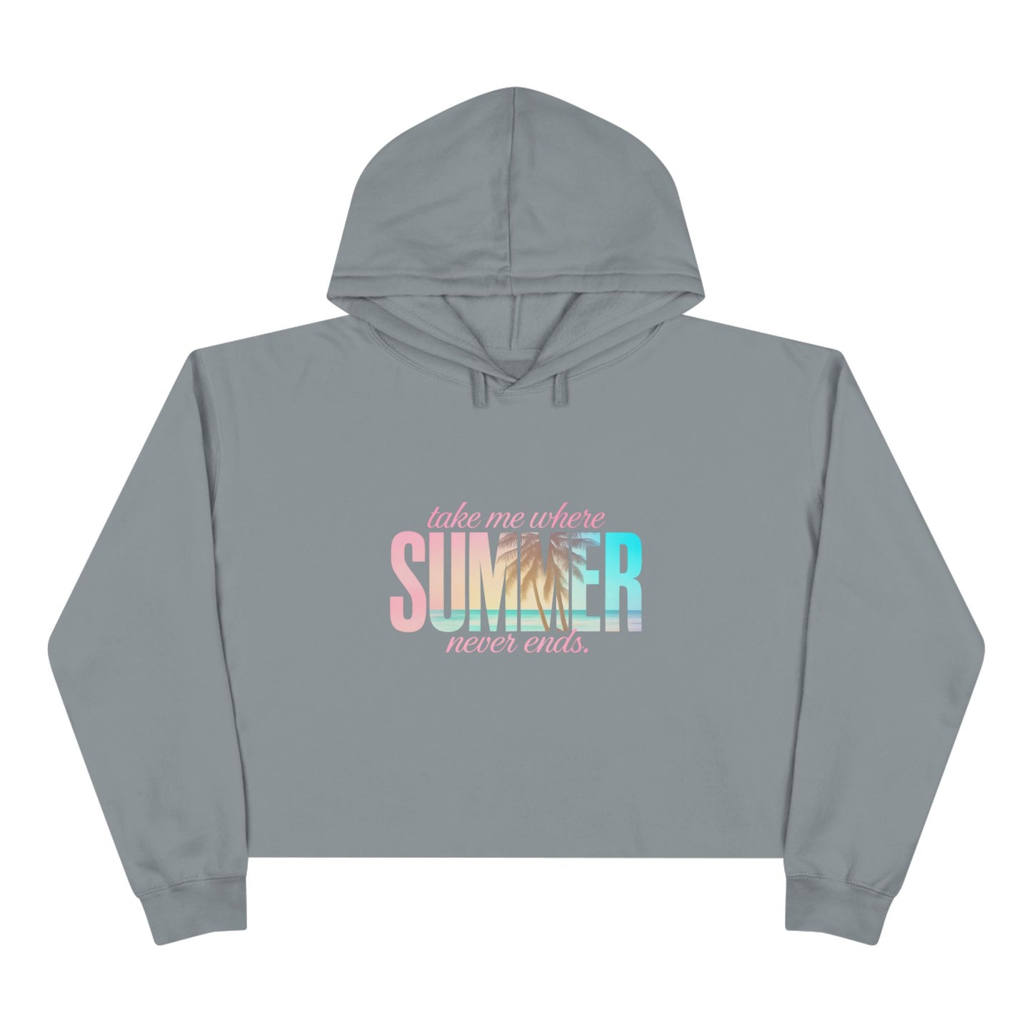 Where Summer Never Ends Crop Hoodie