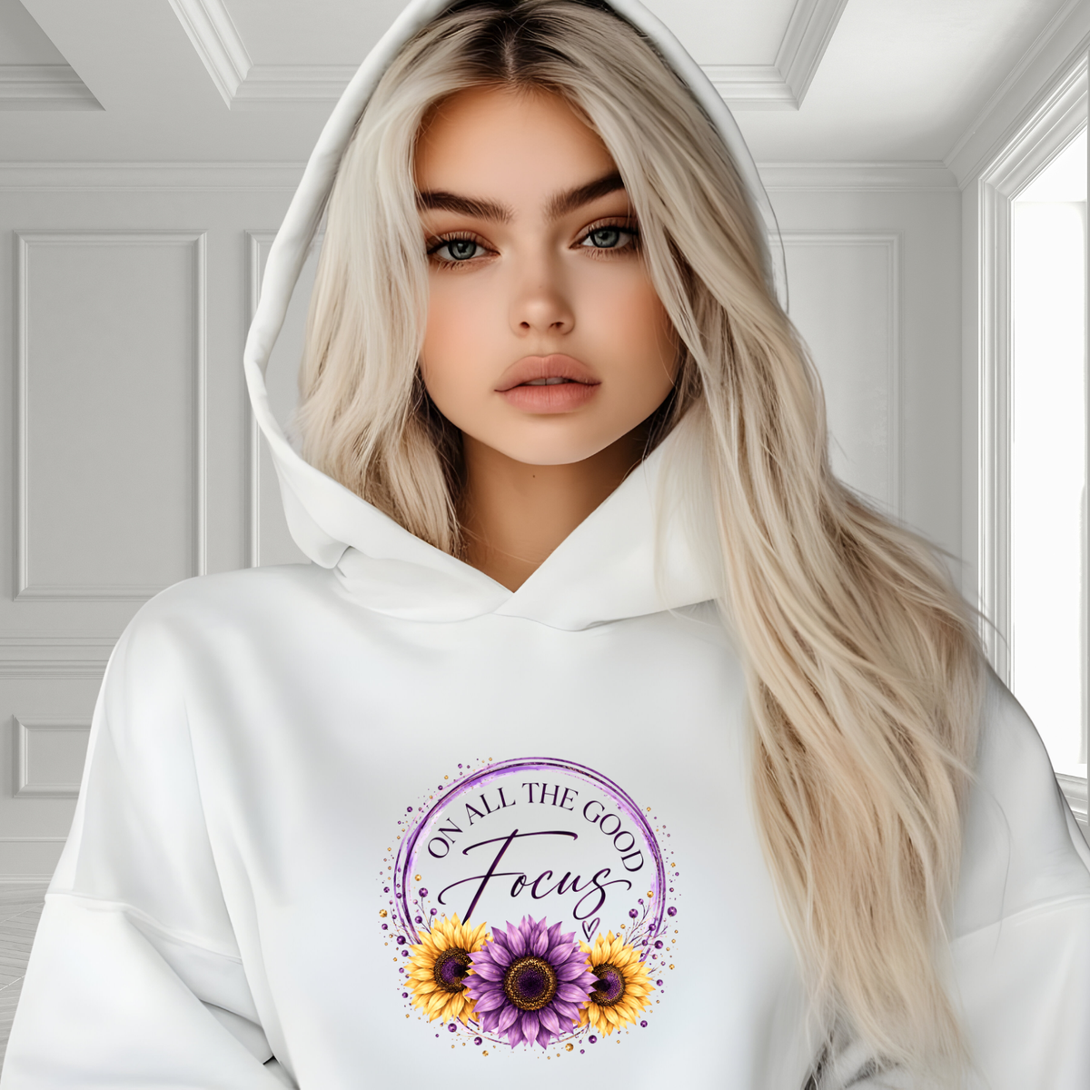 Focus On All The Good Crop Hoodie