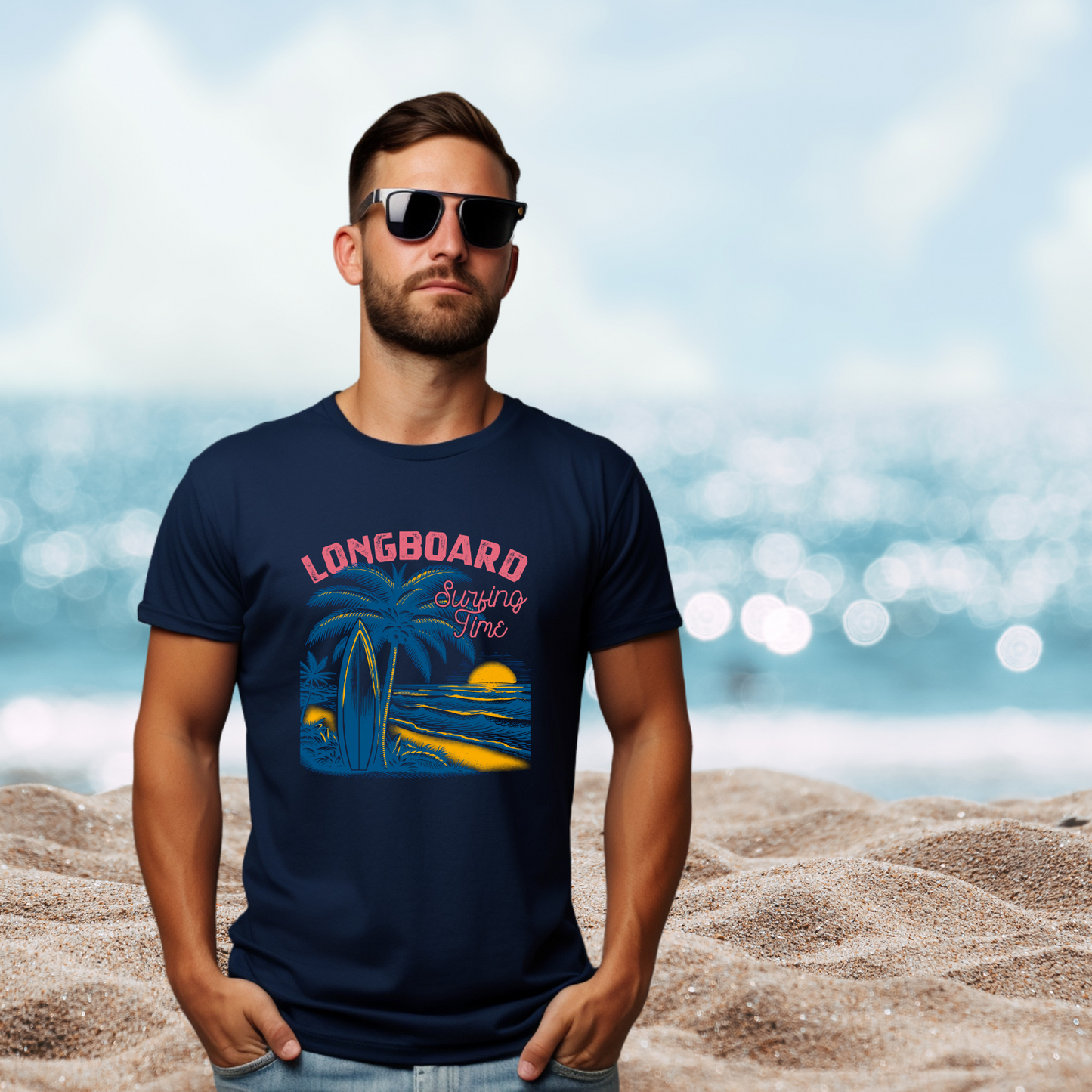 Longboard Surfing T-Shirt