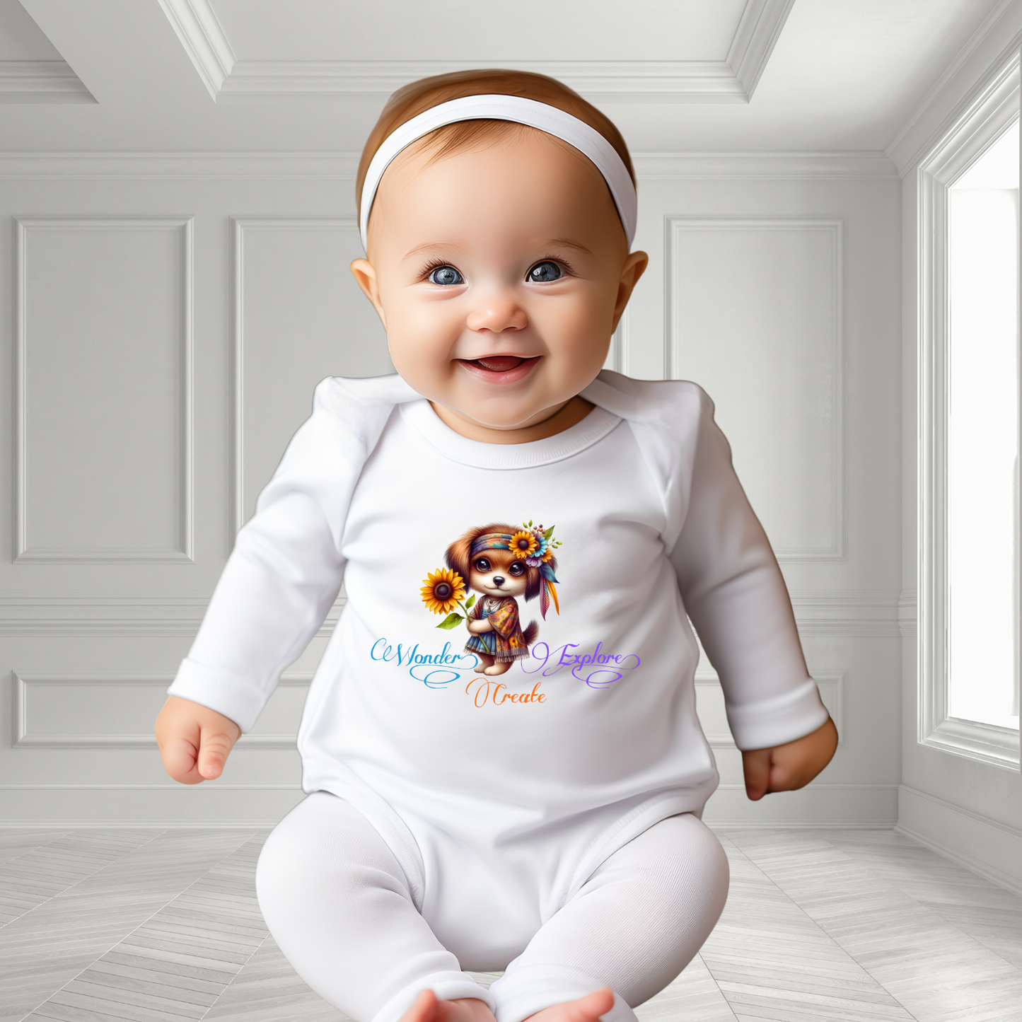 Wonder, Explore, Create Infant Long Sleeve Onesie