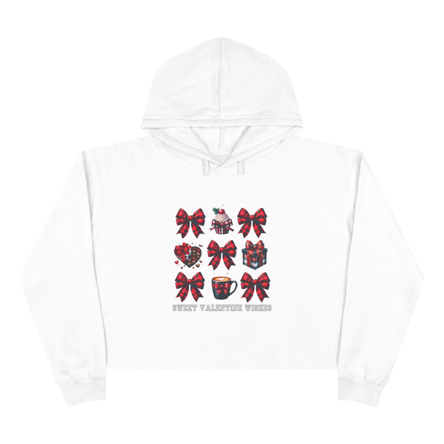 Sweet Valentine Wishes Crop Hoodie