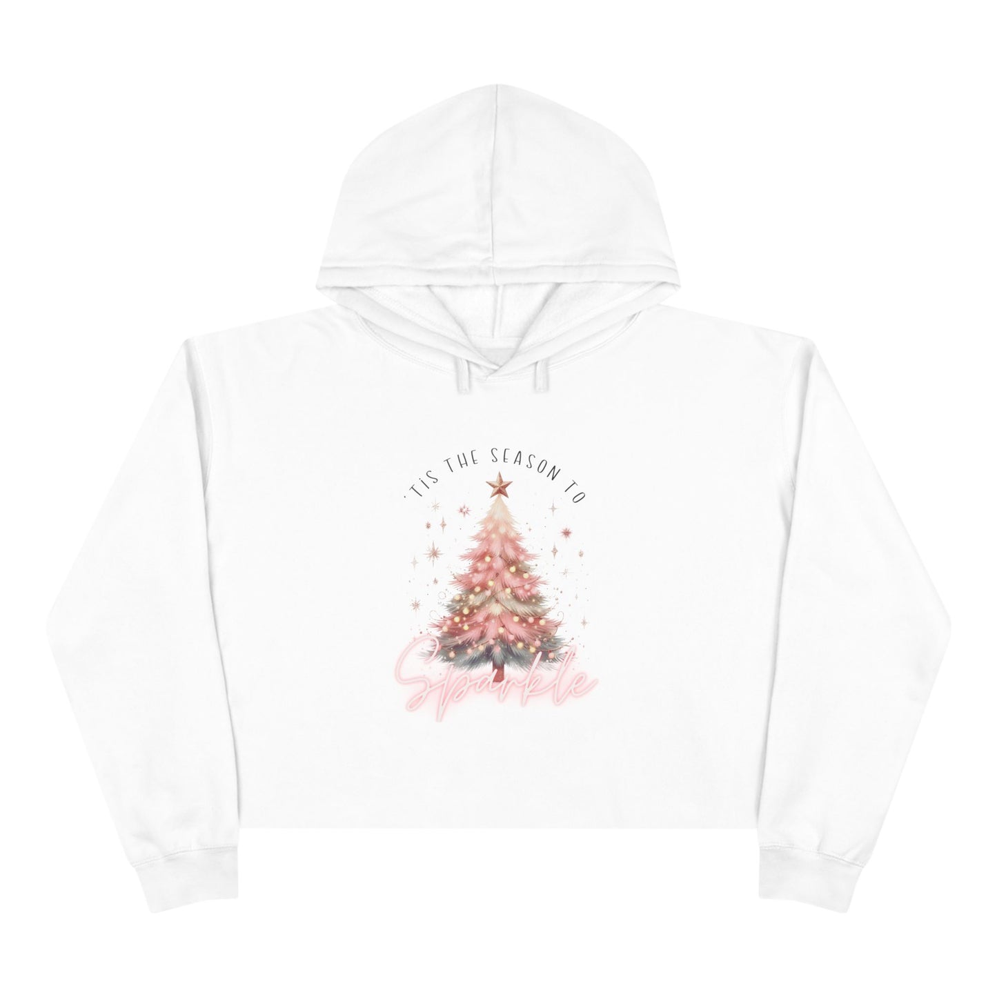 ’Tis the Season to Sparkle Crop Hoodie