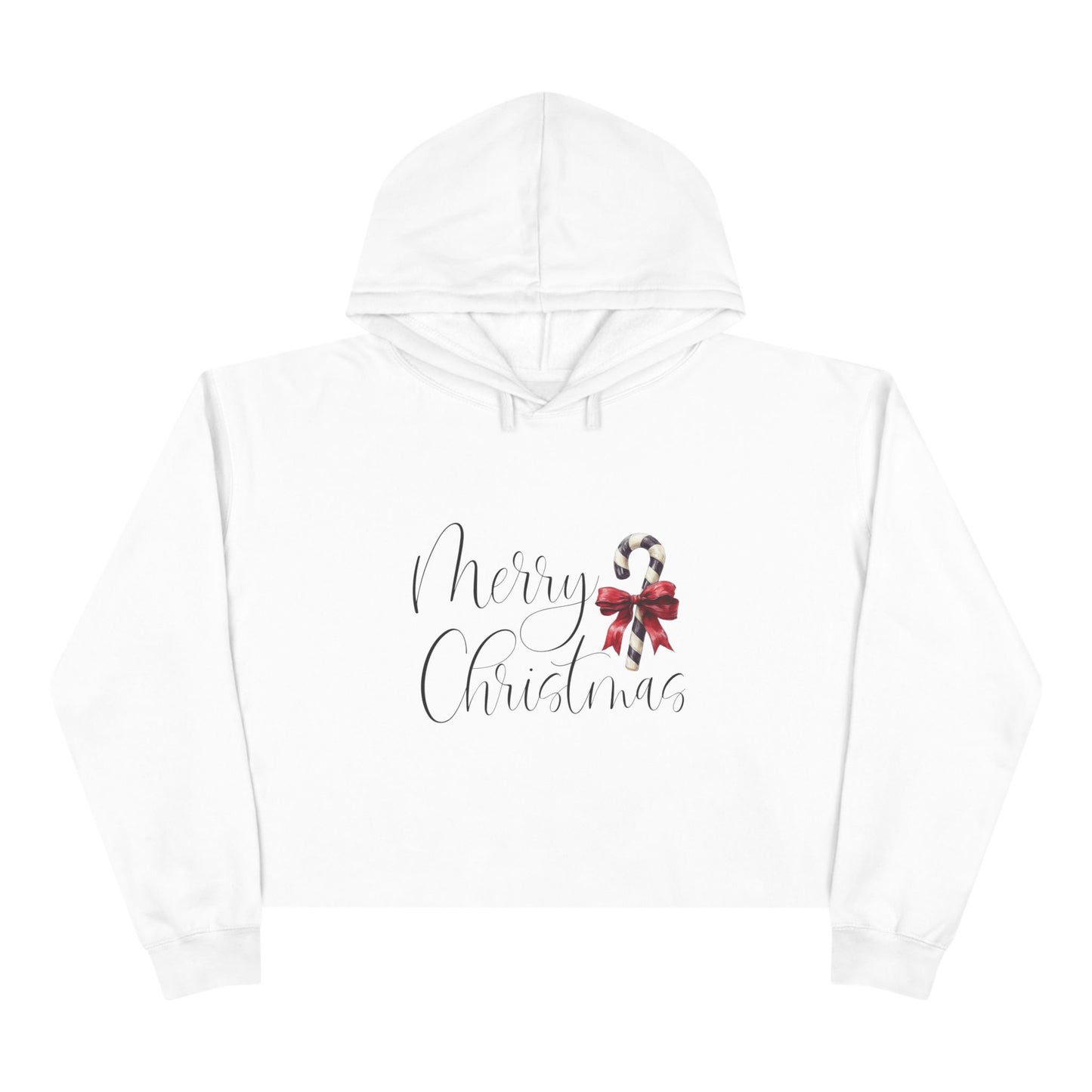 Merry Christmas Crop Hoodie