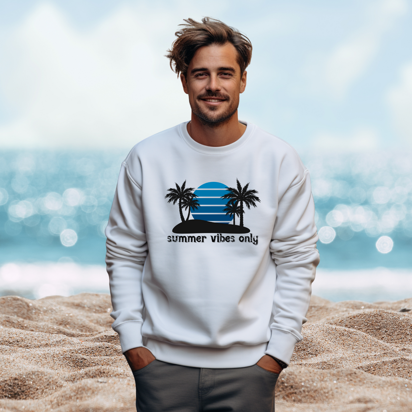 Summer Vibes Only Crewneck Sweatshirt