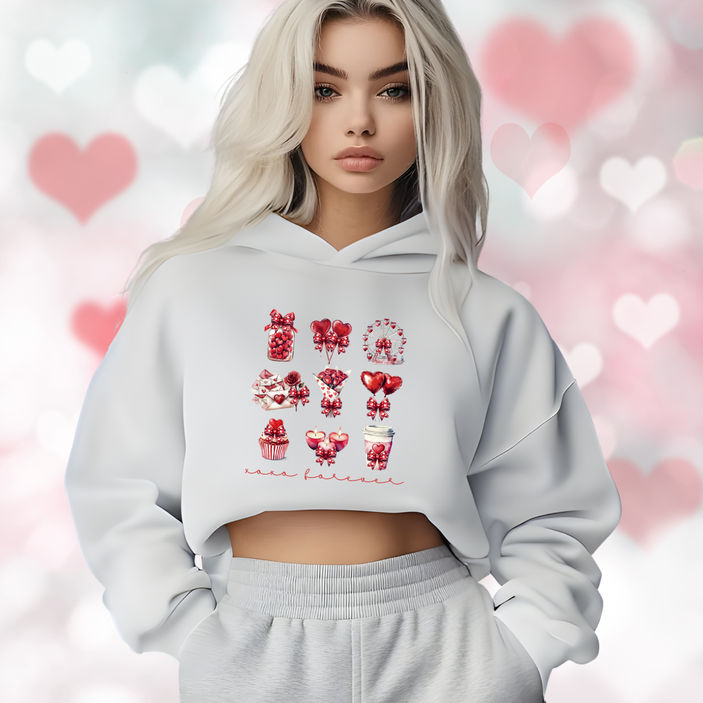 XO Forever Crop Hoodie