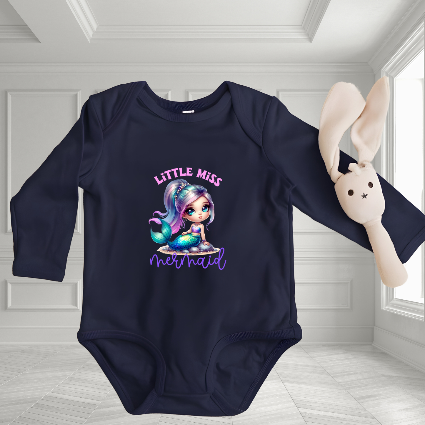 Little Miss Mermaid Infant Long Sleeve Onesie