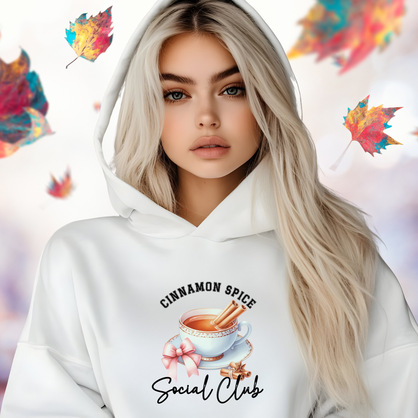 Cinnamon Spice Social Club Crop Hoodie