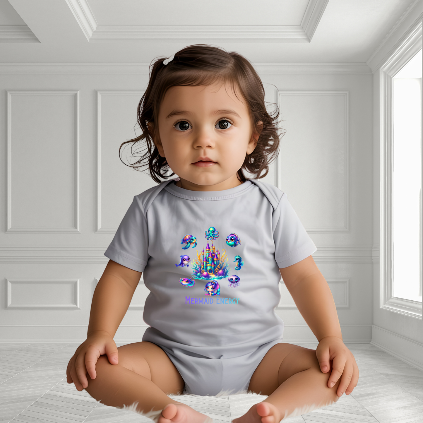 Mermaid Energy Infant Short Sleeve Onesie