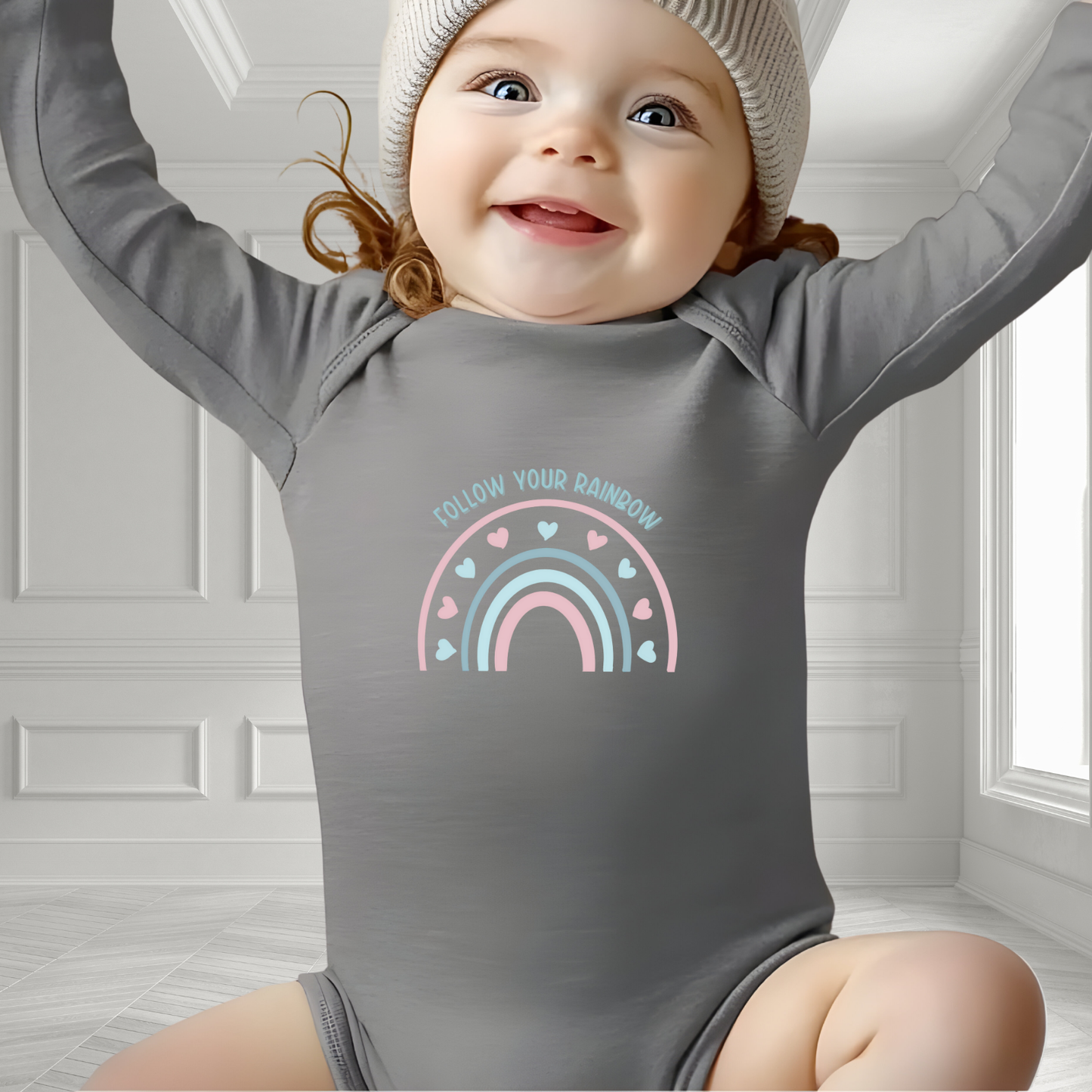 Follow Your Rainbow Infant Long Sleeve Onesie